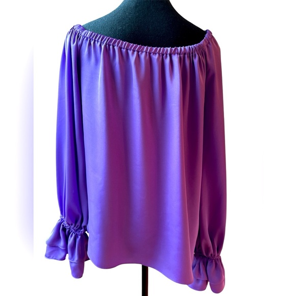 👗Ramy Brook Murphy off shoulder purple top shirt size S - Picture 8 of 17